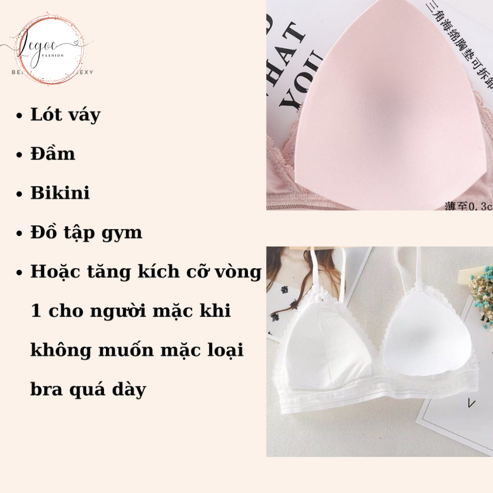 Mút Xốp Tam Giác Độn Ngực Loại Mỏng, Đệm Lót Bra LN342