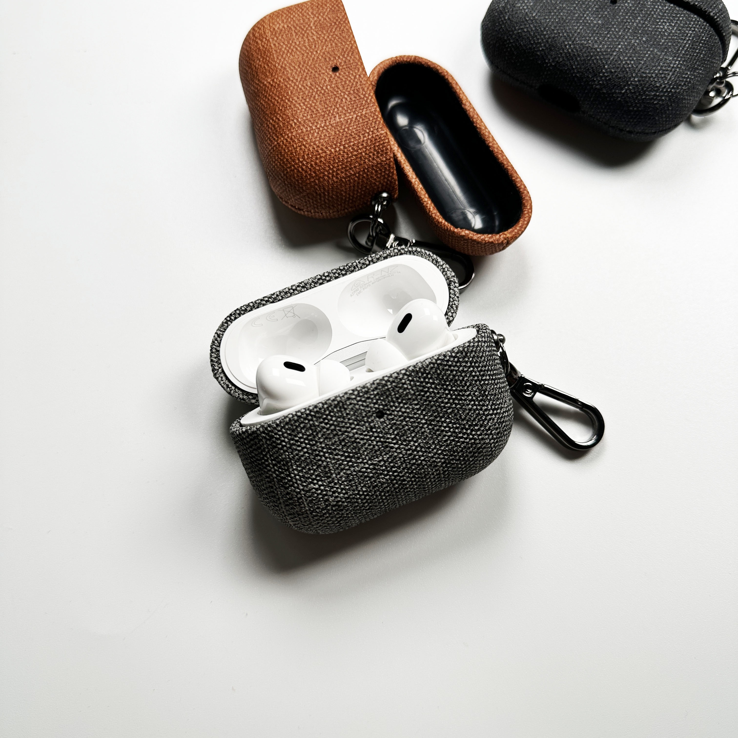 Bao Case Hybrid Vải Folio cho Airpods Pro / Airpods 3 / Airpods Pro 2 / Airpods 4 - Hàng Chính Hãng