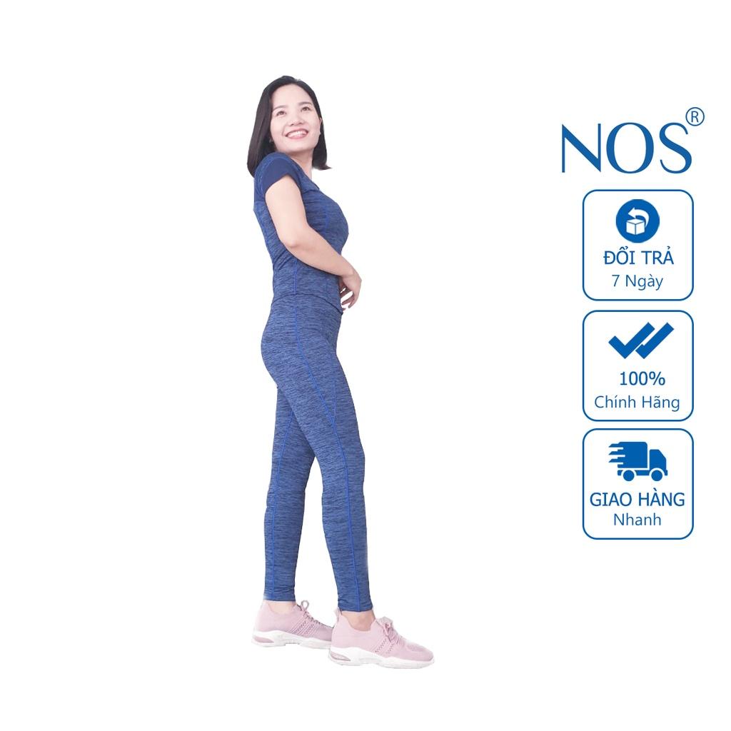 Bộ đồ tập gym, yoga và aerobic xanh navy NOS - rất dễ mặc, chất co giãn, hoàn toàn không kén tuổi, không kén dáng NOS12