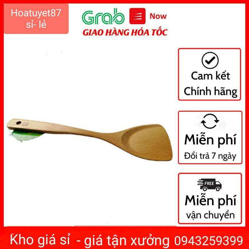 Sạn Gỗ 08 Xẻng Cán Dài Dùng Lật Chiên Xào Đảo Trở Thức Ăn - Đồ Gỗ Nhà Bếp