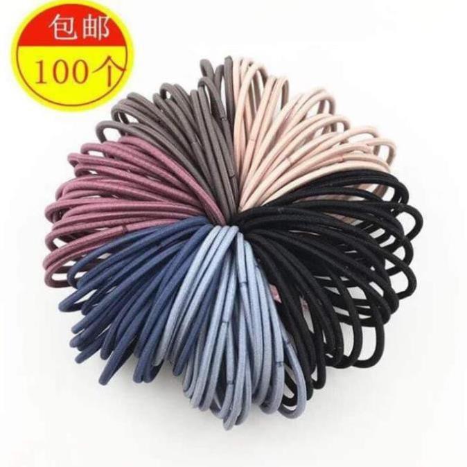 sét gồm 100 dâ chun buộc tóc h12 89