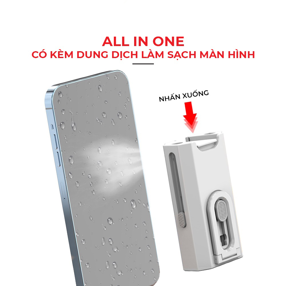 Bộ Dụng Cụ Vệ Sinh Đa Năng 8 in 1 Tiện Dụng ( Vệ Sinh Tai Nghe Bàn Phím Màn Hình Điện Thoại Siêu Nhỏ Gọn Bỏ Túi Hàng Chính Hãng )