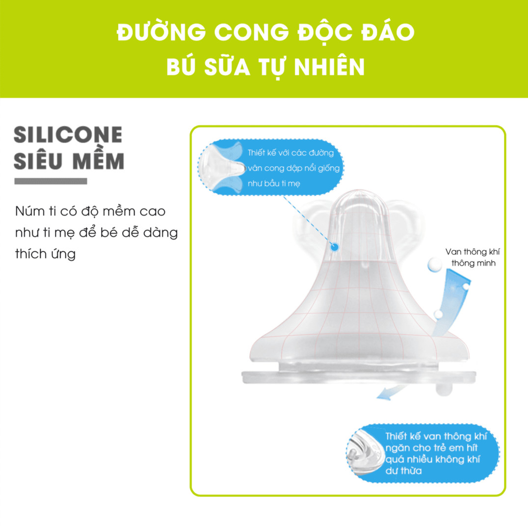 Bình Sữa Báo Nóng Tiny Baby - Bình Sữa Đa Năng Nhật Bản 180ml