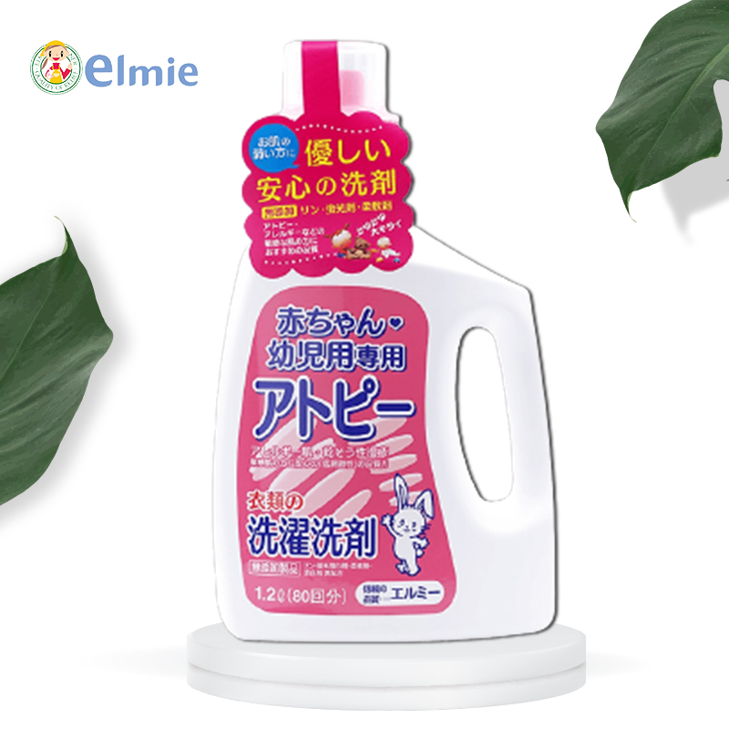 Nước giặt quần áo Elmie không chất phụ gia dành cho trẻ sơ sinh và trẻ nhỏ - 1200ml (Hàng nội địa Nhật Bản)