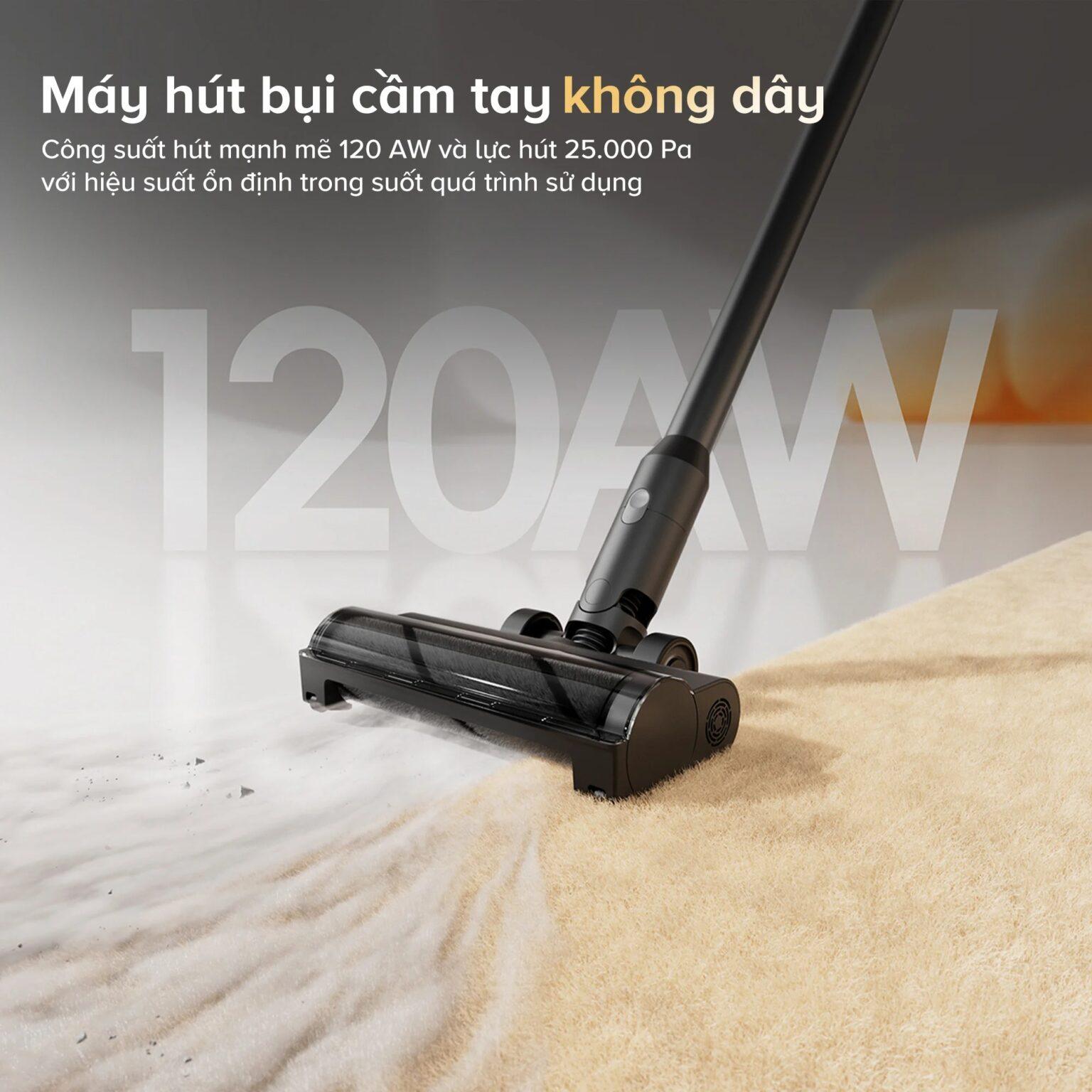 Máy Hút Bụi Lau Nhà Roborock F25 ACE Combo Lực Hút 20.000 Pa Gập 180 Độ - Hàng Chính Hãng