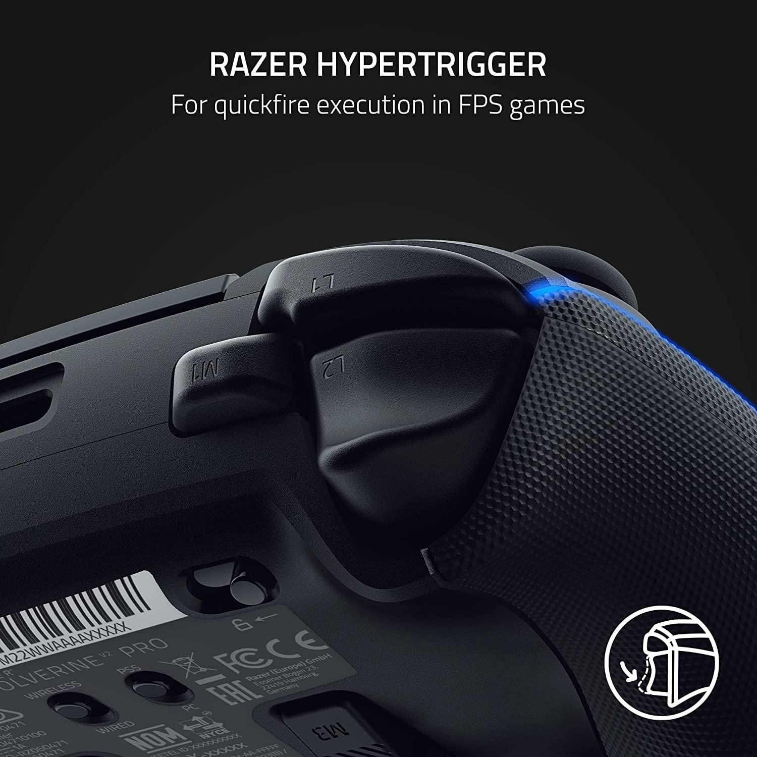 Tay cầm chơi game Razer Wolverine V2 Pro-Wireless PlayStation 5-PC Gaming Controller_Mới, hàng chính hãng