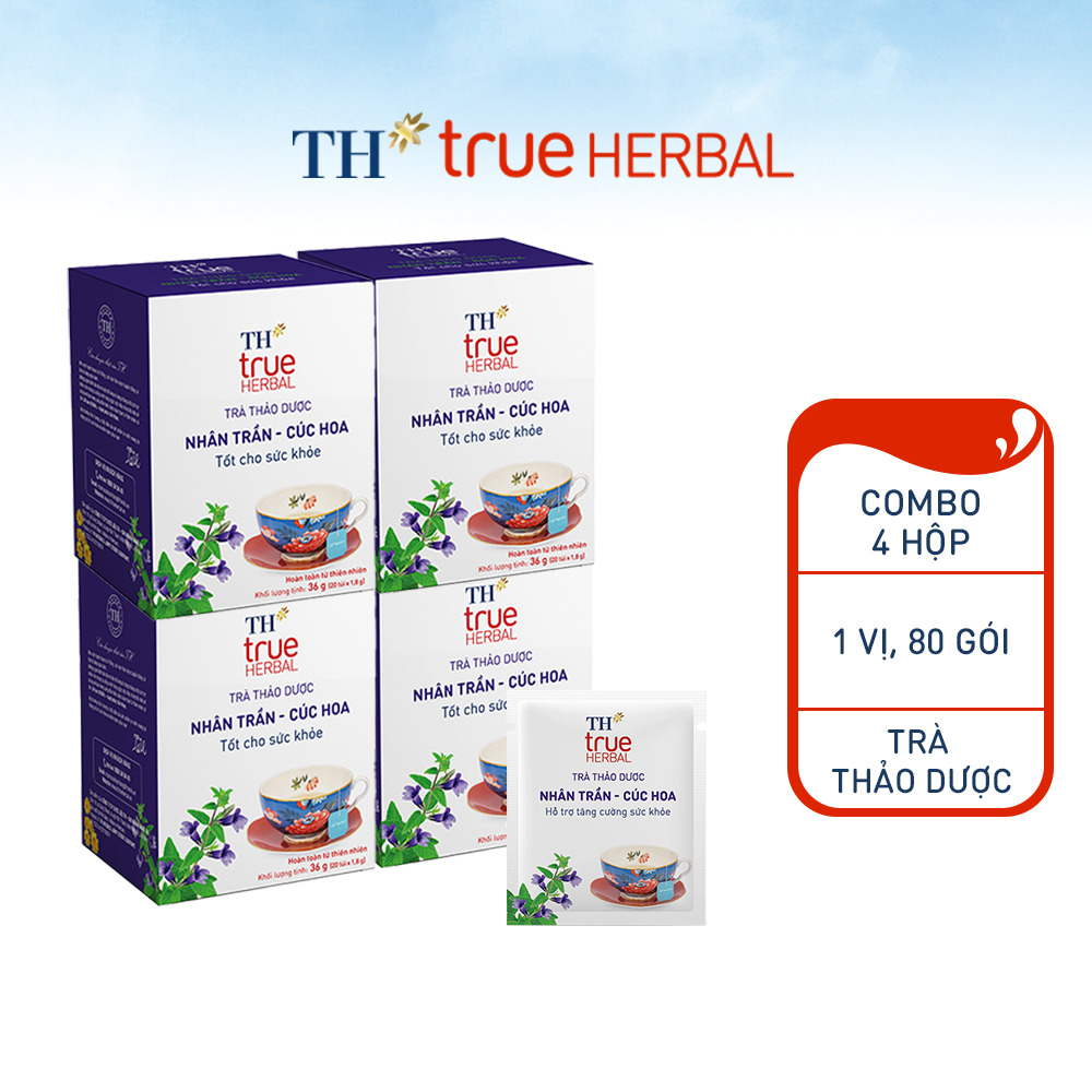 Combo 4 Hộp Trà Nhân Trần – Cúc Hoa TH True Herbal