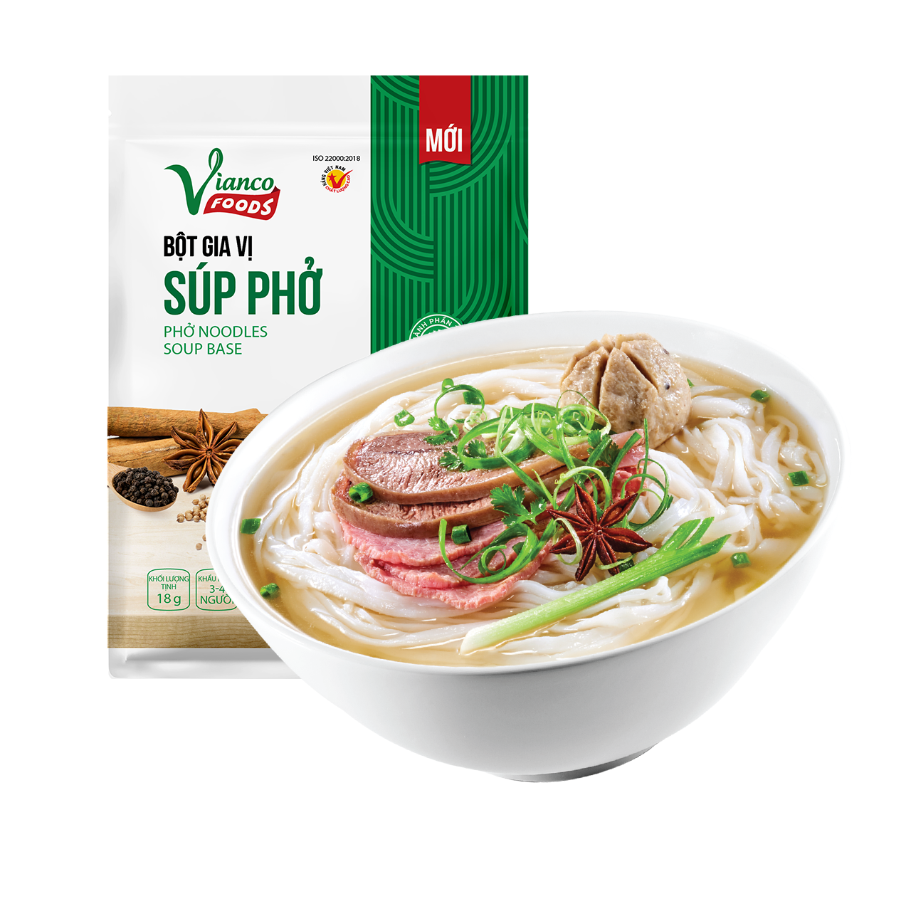 Combo 3 gói Bột Gia Vị Súp Phở Việt Ấn 18gr
