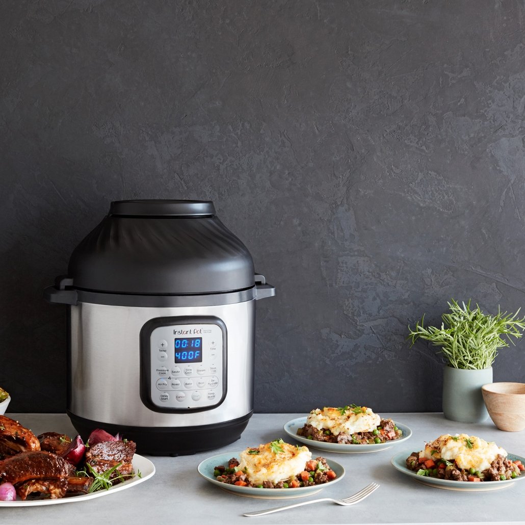 Nồi Áp Suất Điện Đa Năng Kết Hợp Nồi Chiên Không Dầu INSTANT POT DUO CRISP 11-IN-1 Dung Tích 8L - Hàng Chính Hãng