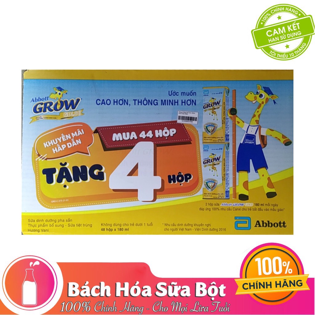 Thùng 48 Hộp Sữa Nước Abbott Grow Gold 180ml cho trẻ 1 tuổi trở lên