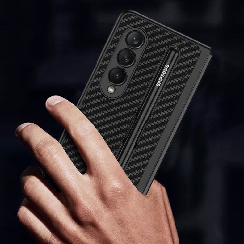 Ốp lưng da xịn dành cho SamSung Galaxy Z Fold3 kèm khay đựng bút có thể tháo rời tiện lợi