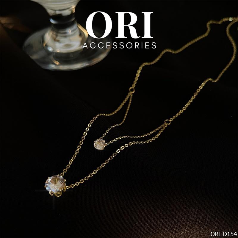 Dây chuyền nữ mặt đá Emma thời trang cá tính ORI ACCESSORIES D154
