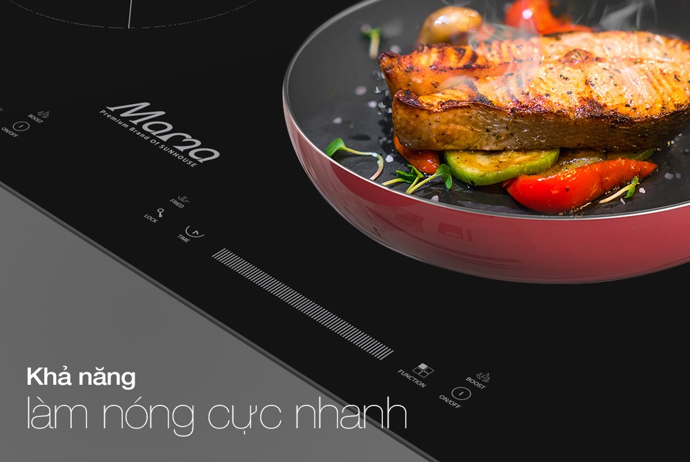 Bếp đôi điện từ hồng ngoại Sunhouse Mama MMB888EI - Hàng Chính Hãng