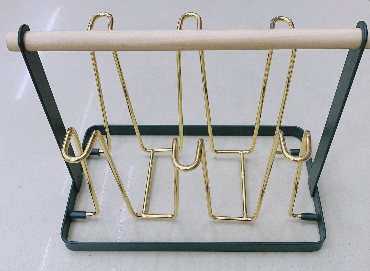 COMBO BÌNH ĐỰNG NƯỚC UỐNG THỦY TINH CAO CẤP 6 CỐC TRỐNG, KHAY VÀ GIÁ ÚP CỐC - VD78