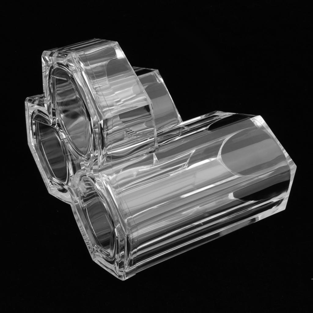 3 Compartments Acrylic Makeup Brush Holder,Cosmetic Storage Box Pen Organizer for Desk Organizing