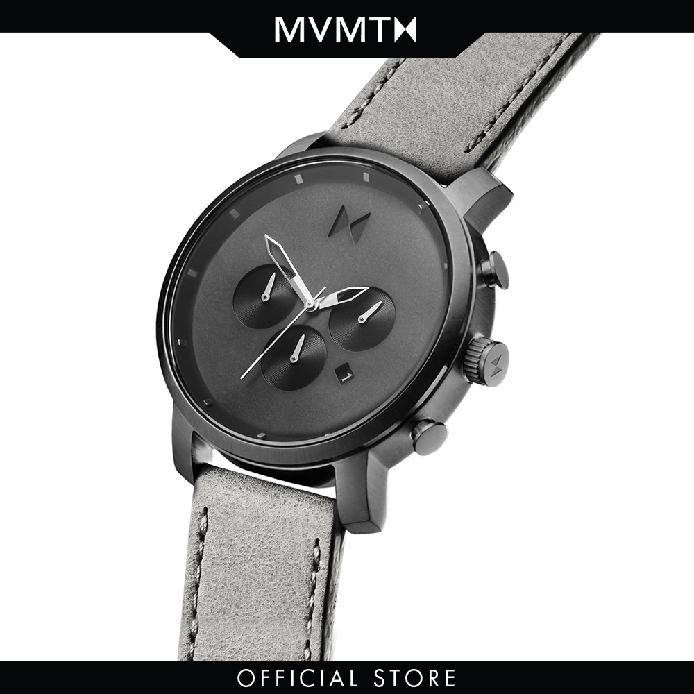 Đồng hồ Nam MVMT dây da 45mm - Chrono D-MC01-BBLGR