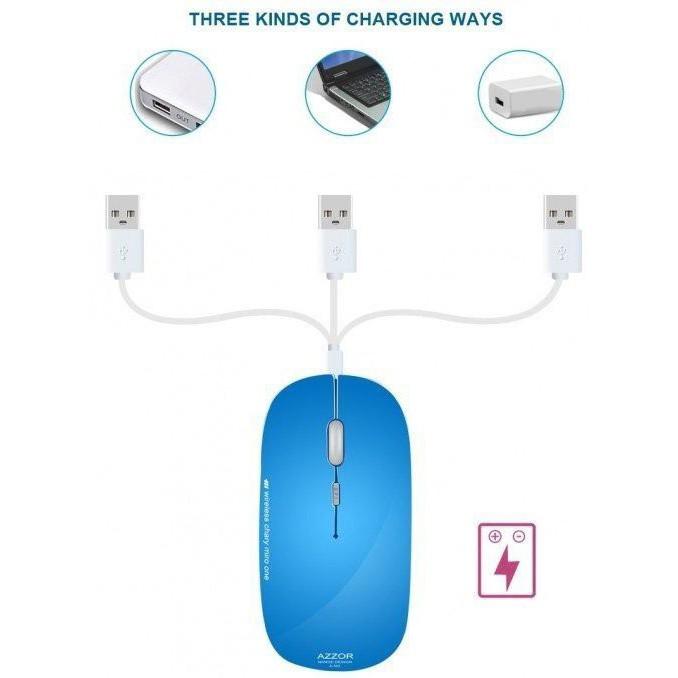 Chuột không dây tự sạc (Wireless/Bluetooth Mouse Re-chargeable) chuyên dùng cho Máy tính, Laptop, Phone, Tivi