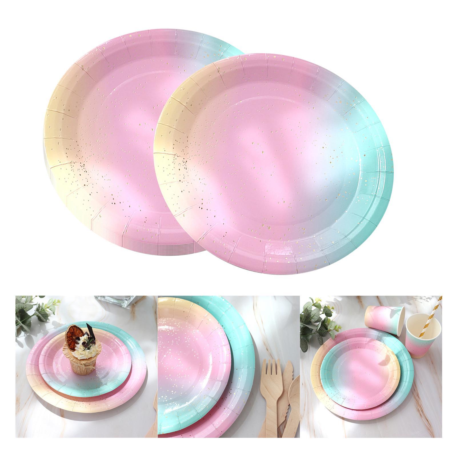 Dinnerware Set Paper Plates Banner Cups Tablecloths for Weddings Birthday