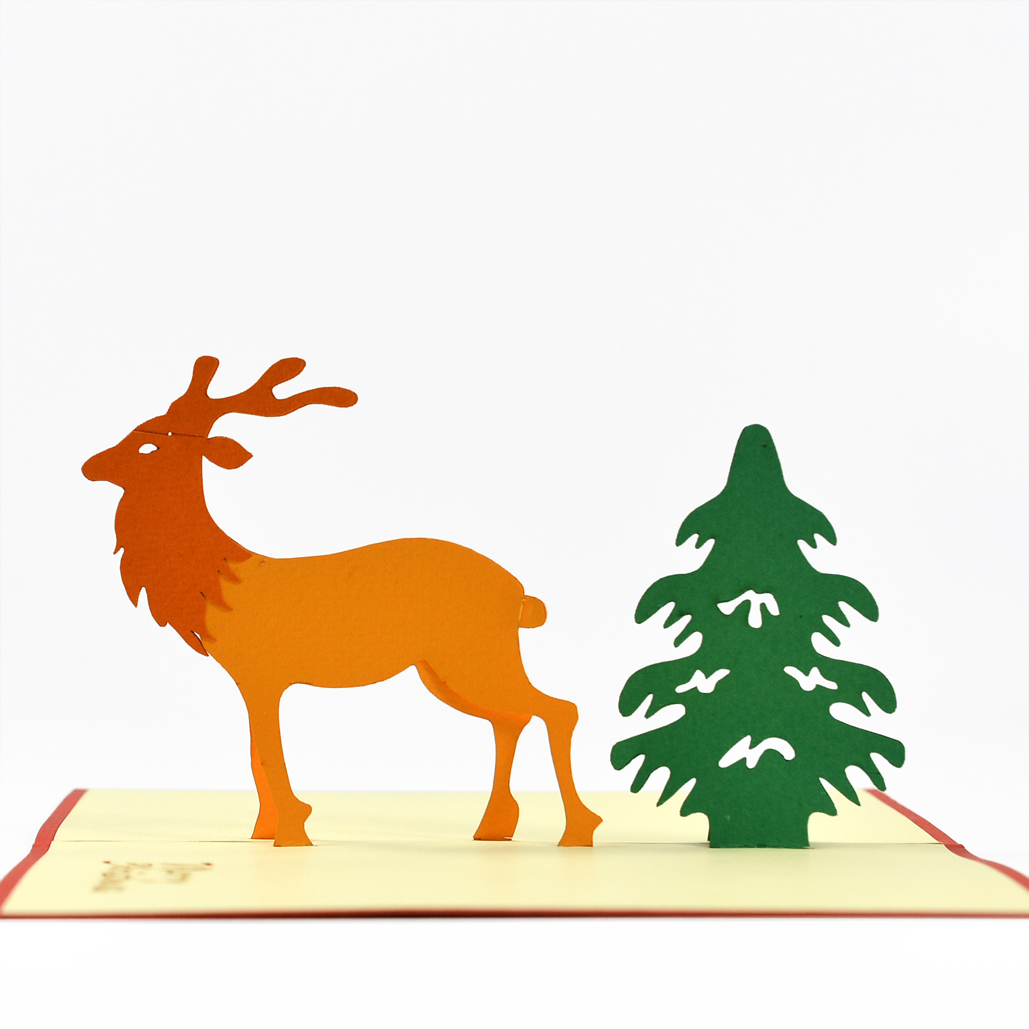 Thiệp nổi 3D handmade, 3D pop-up card Reindeer Tuần lộc ngày Giáng Sinh, size 10x15cm CN036