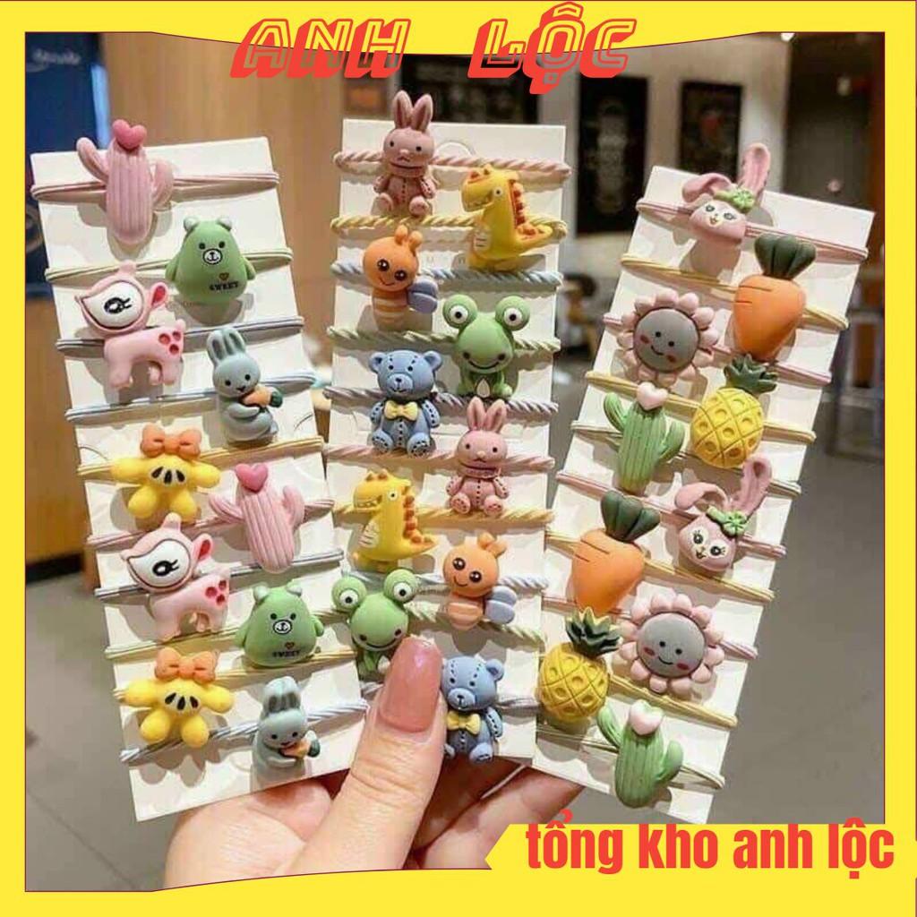 SET 10 DÂY BUỘC TÓC CHO BÉ️FREE SHIP️ VỈ 10 DÂY BUỘC TÓC HÌNH NGHỘ NGHĨNH