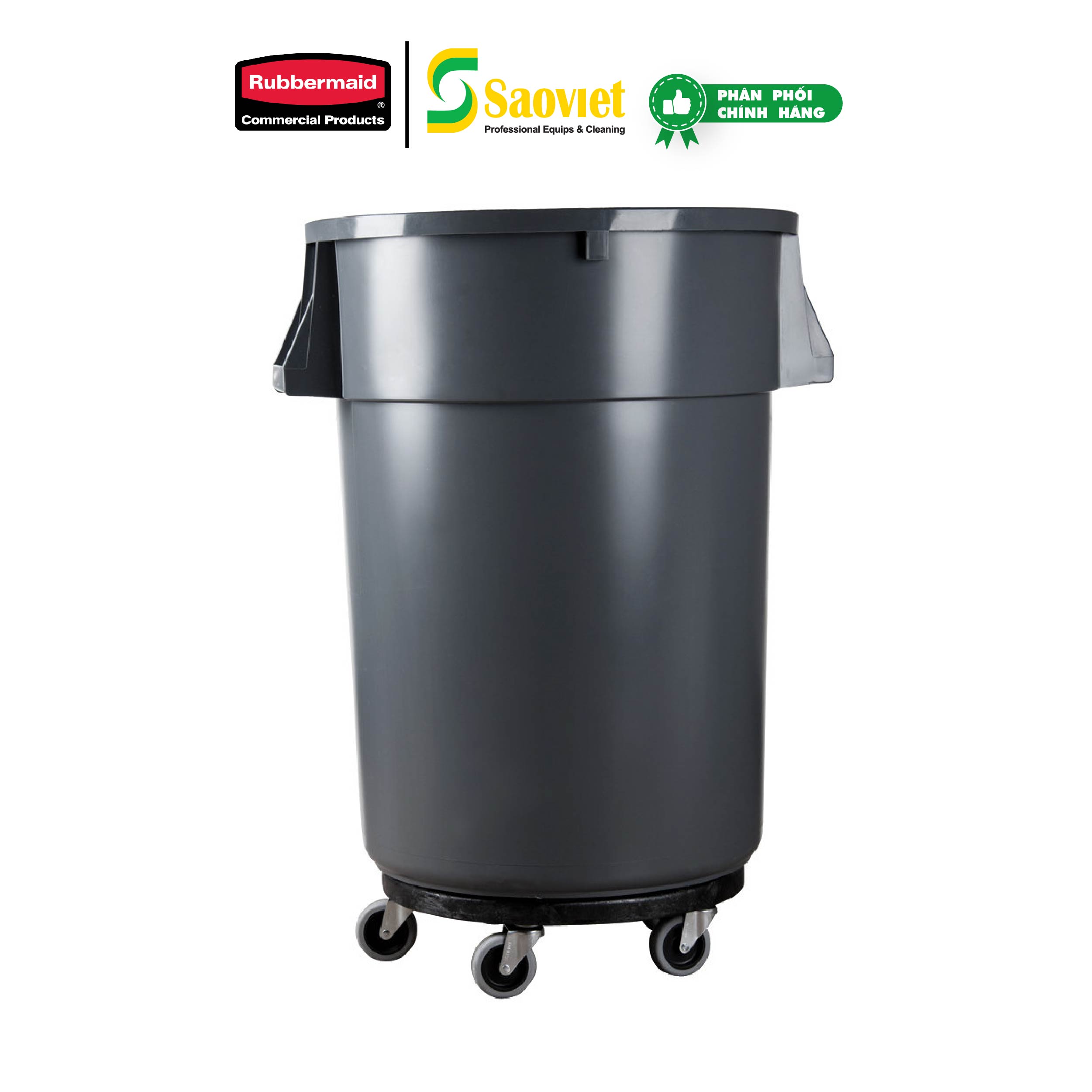 Giàn Bánh Xe Dolly Thùng Đựng Đồ Vận Chuyển Brute RUBBERMAID (Chính Hãng) - SKU: FG264000BLA | SAOVIETCO