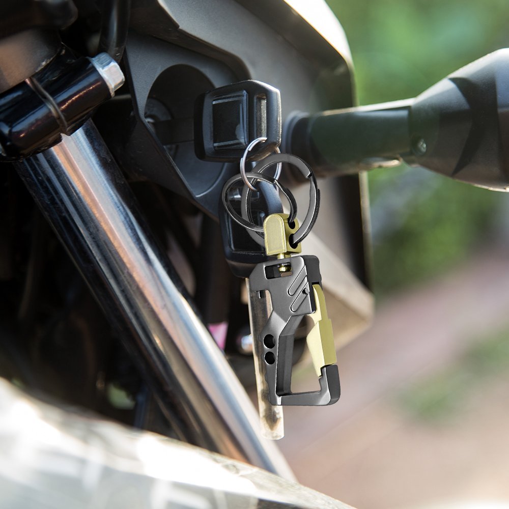 Móc khoá xe GADO móc chìa khóa xe máy ô tô có chốt gài thắt lưng chất liệu thép C061