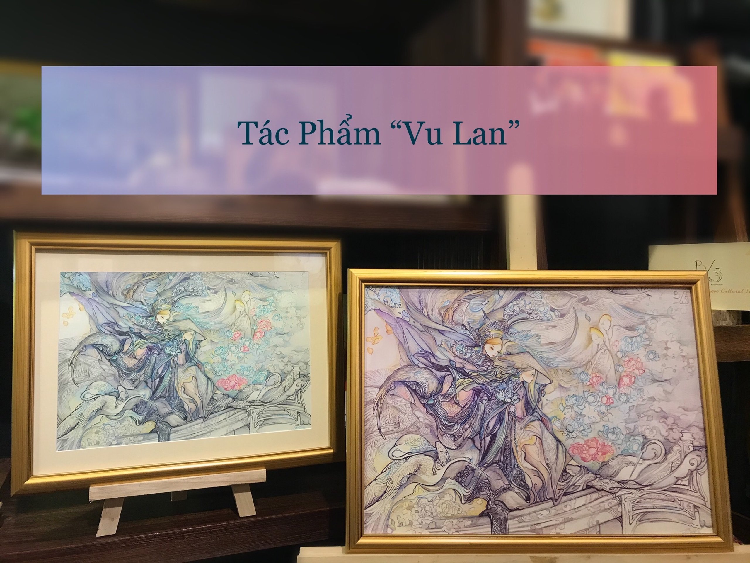 Tranh in treo tường nghệ thuật tác phẩm "Vu Lan" - Tranh treo tường trang trí phòng ngủ, phòng khách, trang trí góc làm việc, học tập