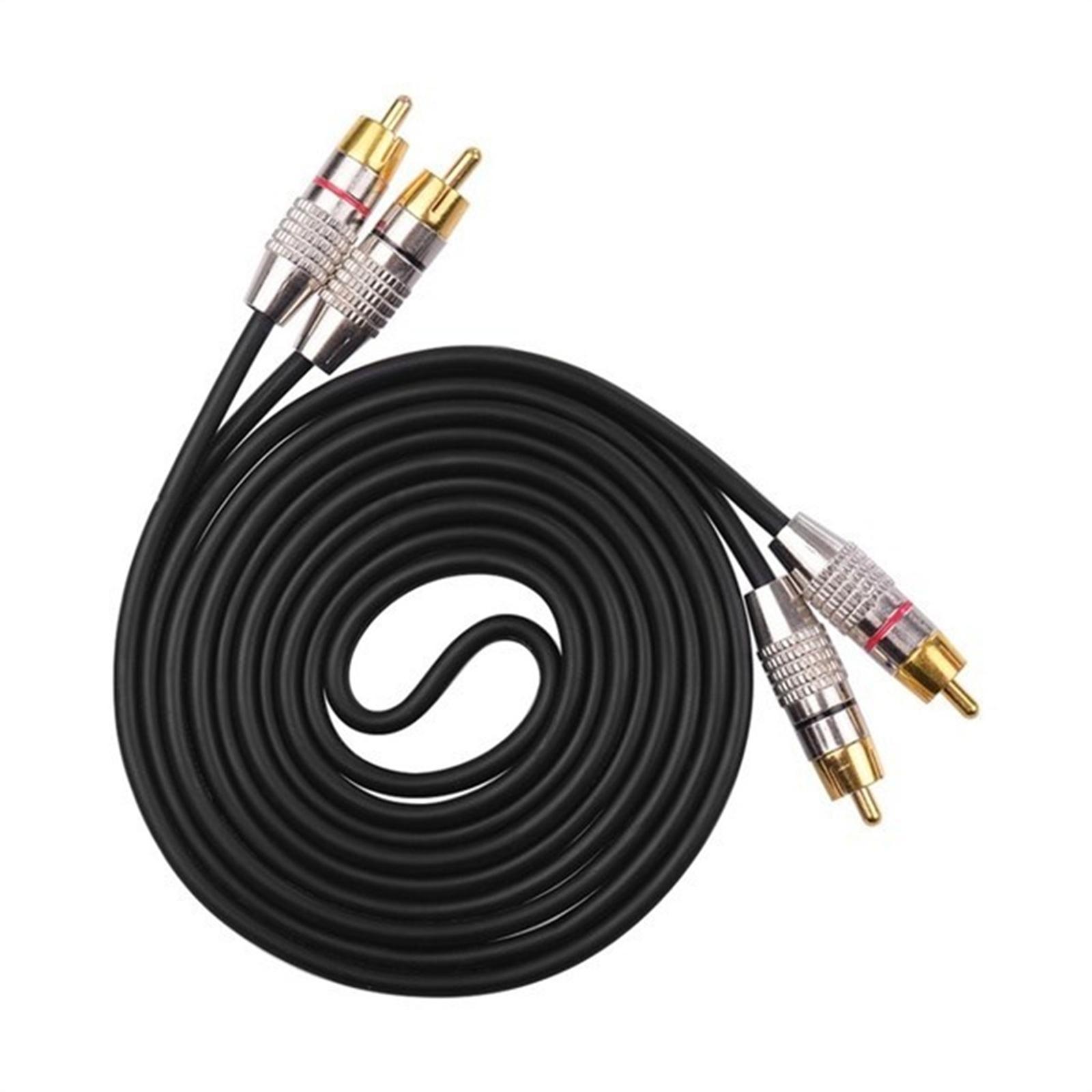 2RCA to 2RCA Stereo Audio Cable Multipurpose for Subwoofer Home Audio