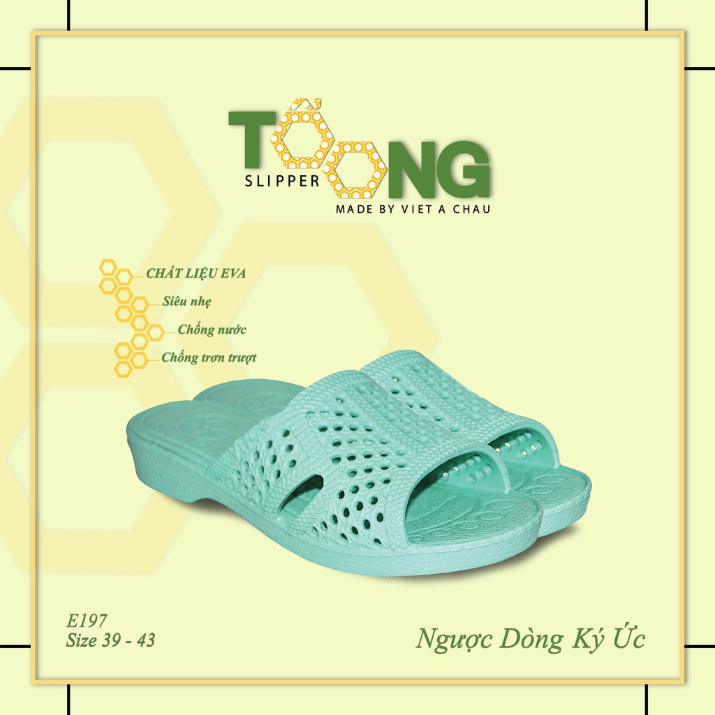 Dép tổ ong [Size 35-43] vật liệu EVA cao cấp siêu bền, siêu nhẹ, chống trơn trượt, FORM LỚN (Nên Lùi 1-2 Size)