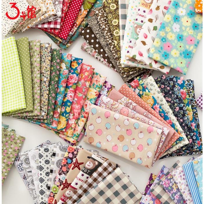Set 6 Tấm Vải Cotton LÀM DIY Họa Tiết Hoa NGẪU NHIÊN Tự May Vá Đồ Thủ Công- BÁCH HÓA NA NA