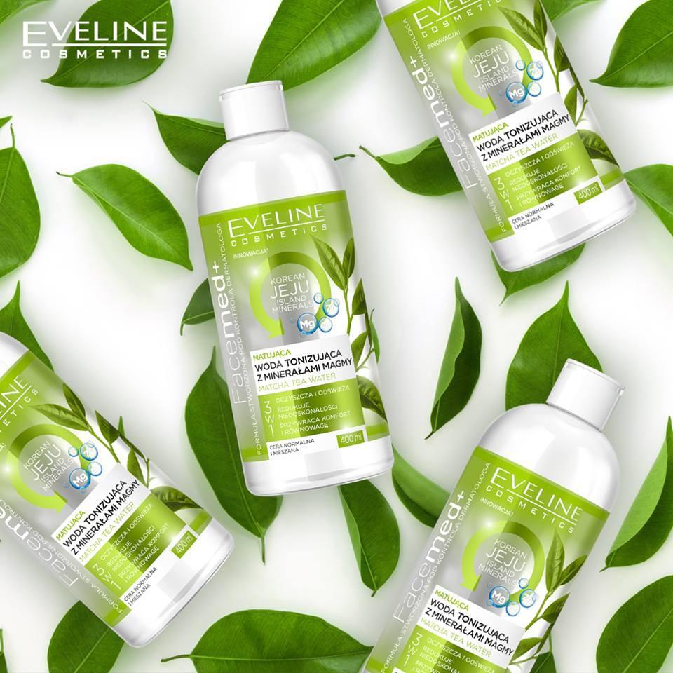 Nước hoa hồng kiềm dầu với khoáng chất Magma và trà xanh EVELINE Facemed 400ml
