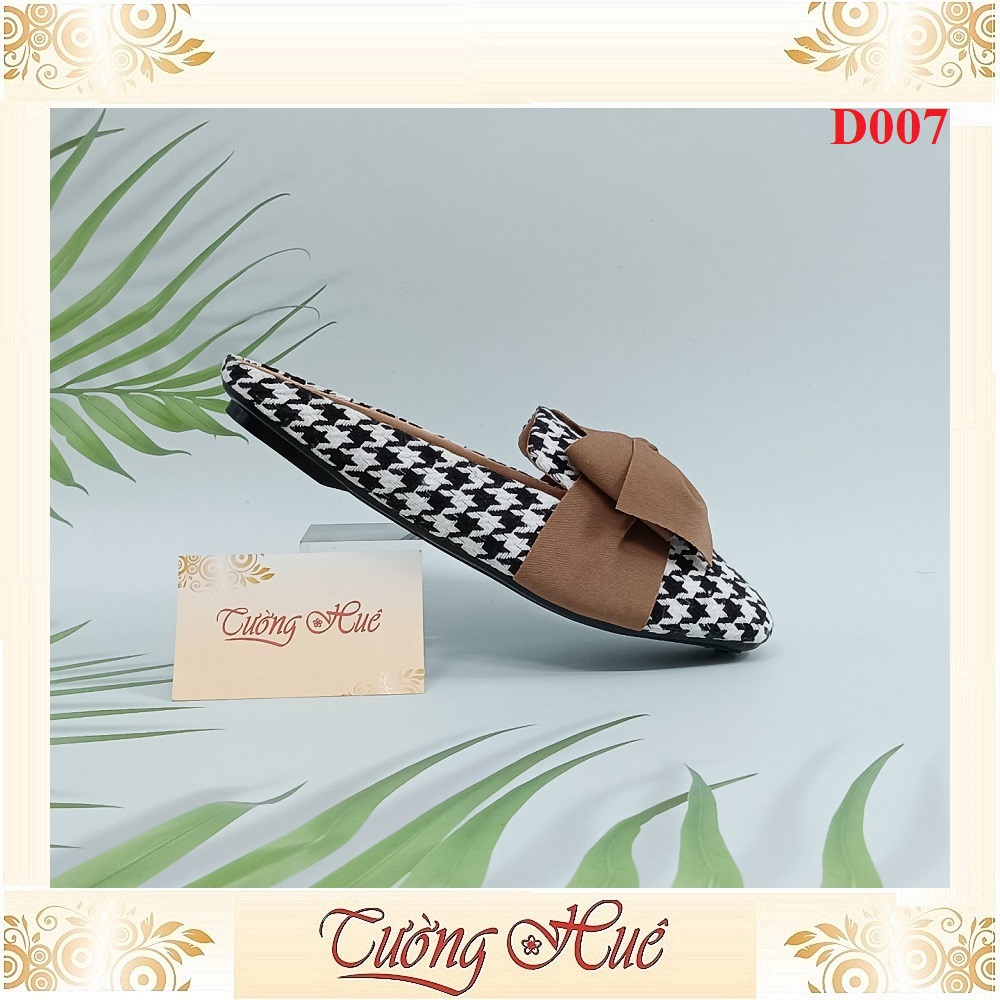 Dép Sục Nữ Họa Tiết Đính Nơ - Hàng Quảng Châu - D007