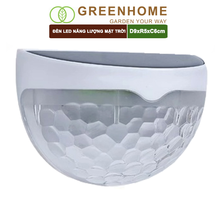 Đèn led năng lượng mặt trời, D9xR5xC6cm, ánh sáng vàng , trang trí sân vườn, cầu thang |Greenhome