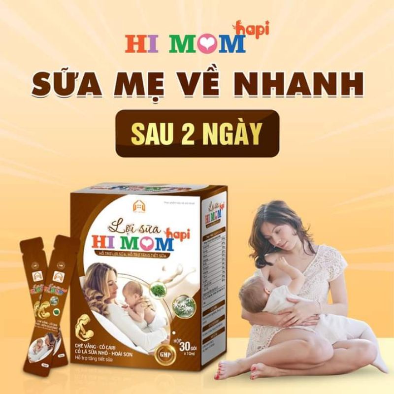 Lợi sữa Hi Mom Hapi - Sữa đặc hơn, thơm hơn, hỗ trợ tăng tiết sữa, giảm nguy cơ tắc tuyến sữa