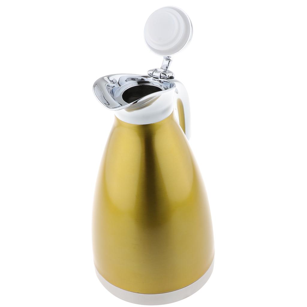 1.5L Thép Không Gỉ đôi Tường Cách Nhiệt Cà Phê ấm Trà An Toàn