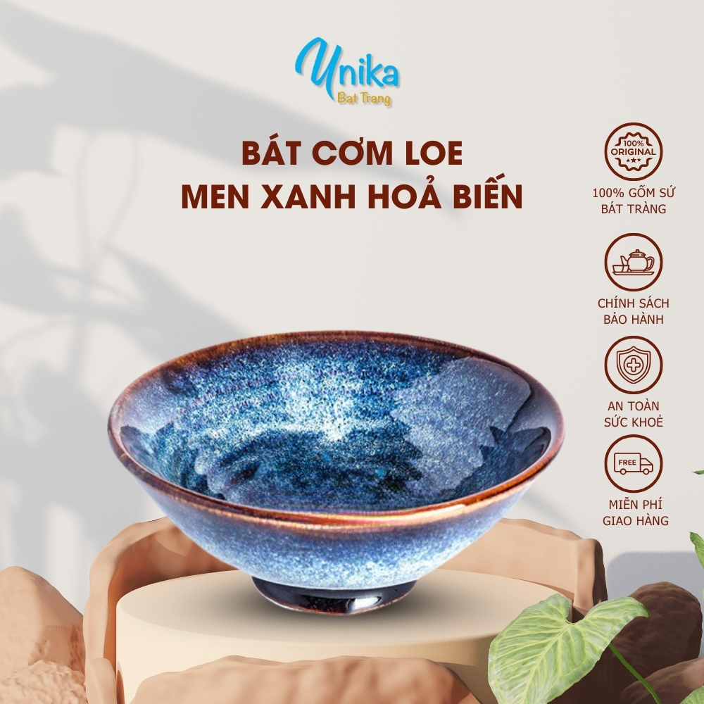Bát Cơm Loe Xanh Hoả Biến