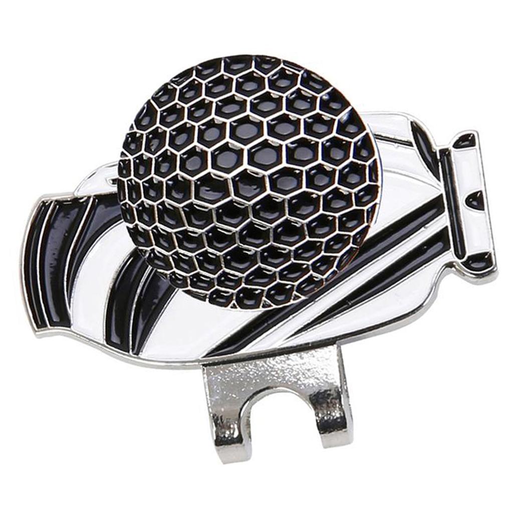 Golf Hat Clip with Detachable Magnetic Golf Ball Marker for Golf Cap Black