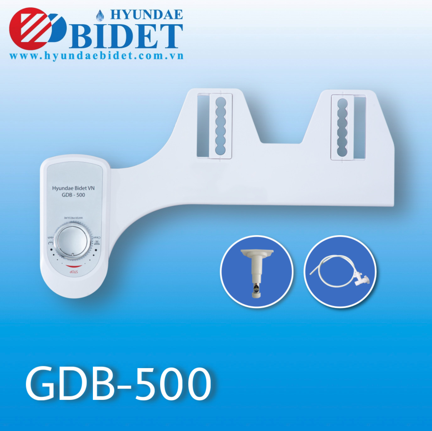 Vòi rửa vệ sinh thông minh Hyundae Bidet GDB500, Chính Hãng, BH 1 Năm, Không Dùng Điện