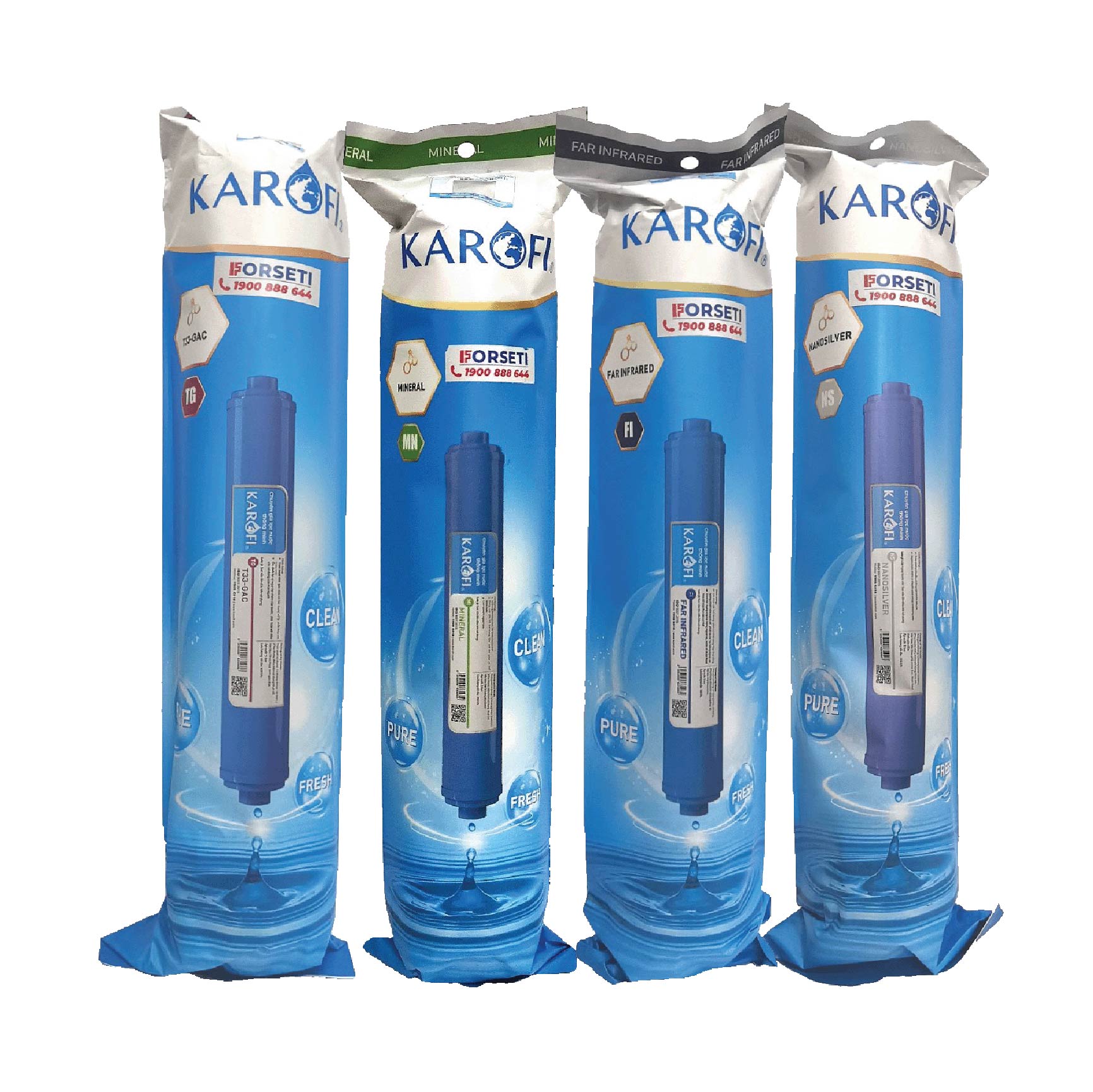 Combo 8 lõi lọc chính hãng Karofi cho các máy 8 cấp lọc - Hàng Chính Hãng