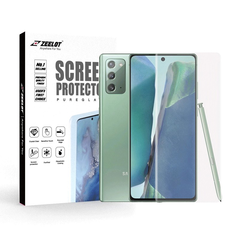 Dán cường lực Samsung Galaxy Note 20 Loca UV Zeelot PureGlass 3D Clear - Hàng Nhập Khẩu