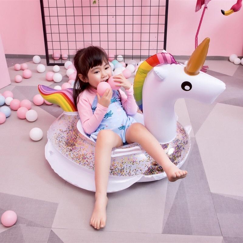 Phao Bơi Kì Lân Kid Kèm Bơm Chống Lật An Toàn Cho Bé 0-4 Tuổi
