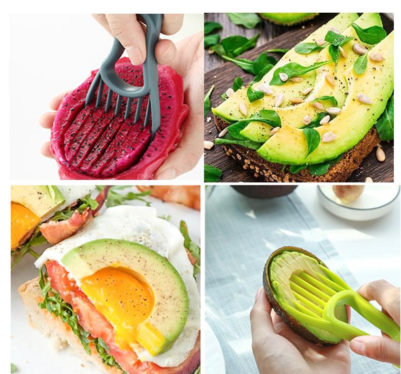 Dụng Cụ Gọt Vỏ Trái Cây ANAEAT 3 Trong 1 Bằng Nhựa Dùng Cắt Bơ Tiện Dụng Cho Nhà Bếp