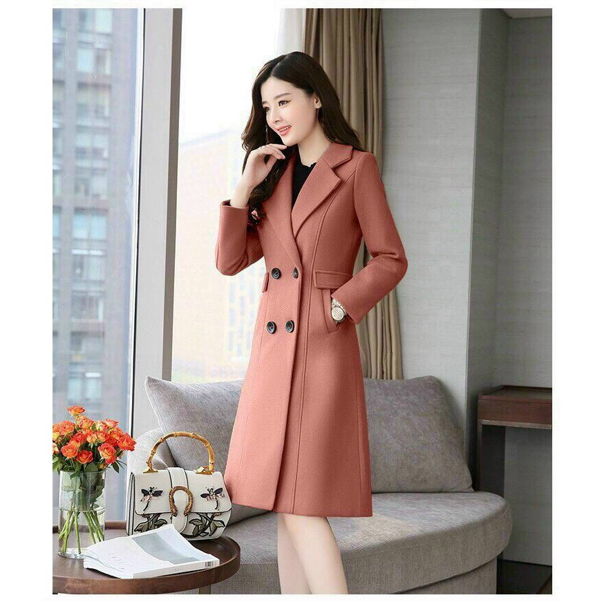 Áo khoát dạ phom dài nữ hoàng cực sang GD44944