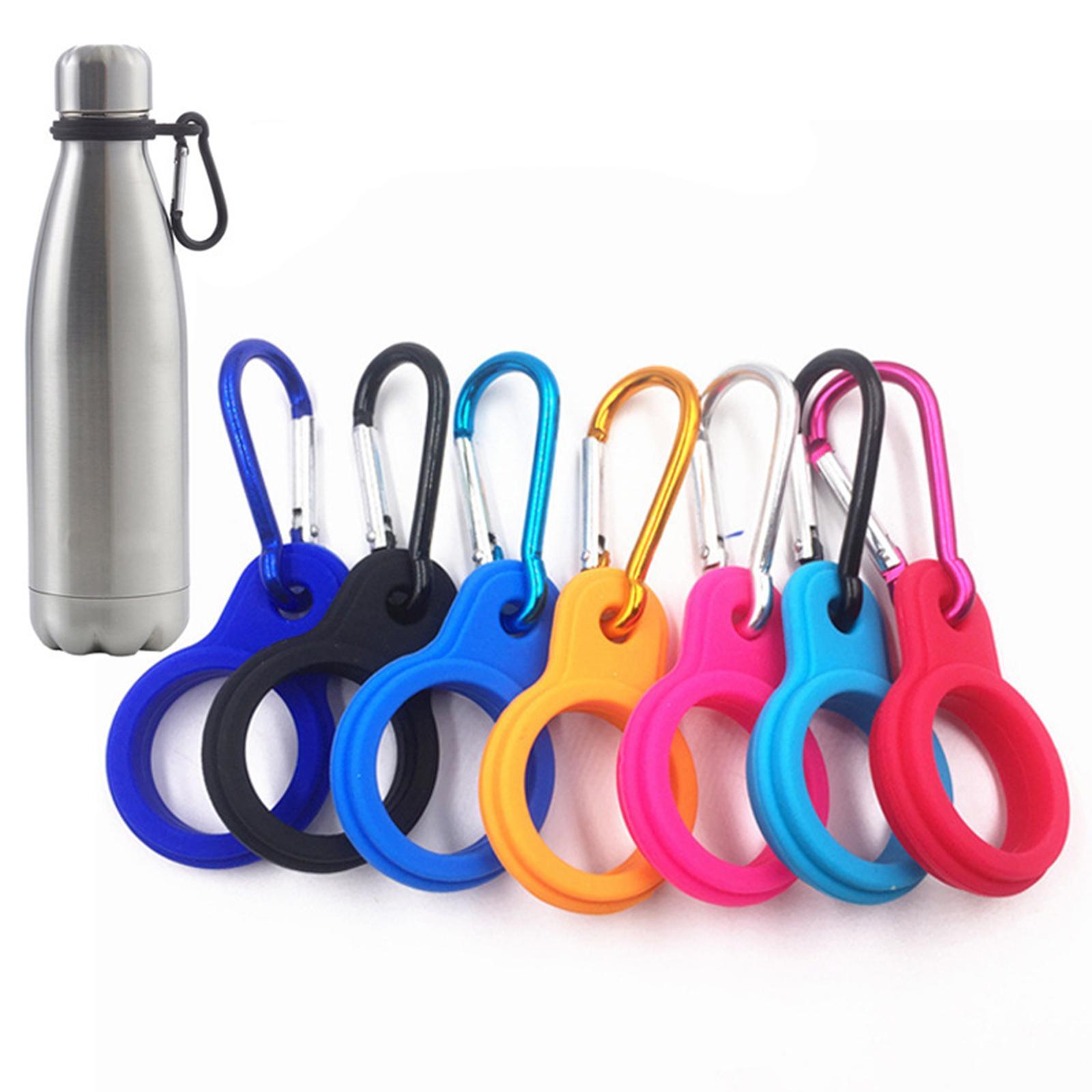 Water Bottle Holder Aluminum Carabiner Clip Fishing Outdoor Camping Black