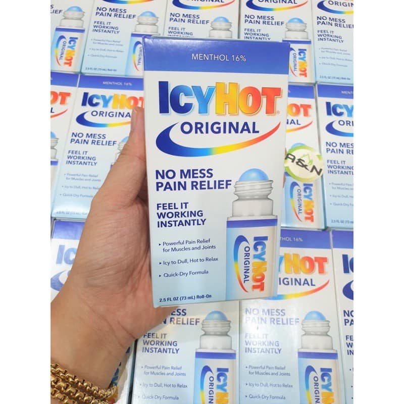 DẦU NÓNG DẠNG LĂN ICYHOT NO-MESS PAIN RELIEF 73ml ( không xuất hóa đơn đỏ )