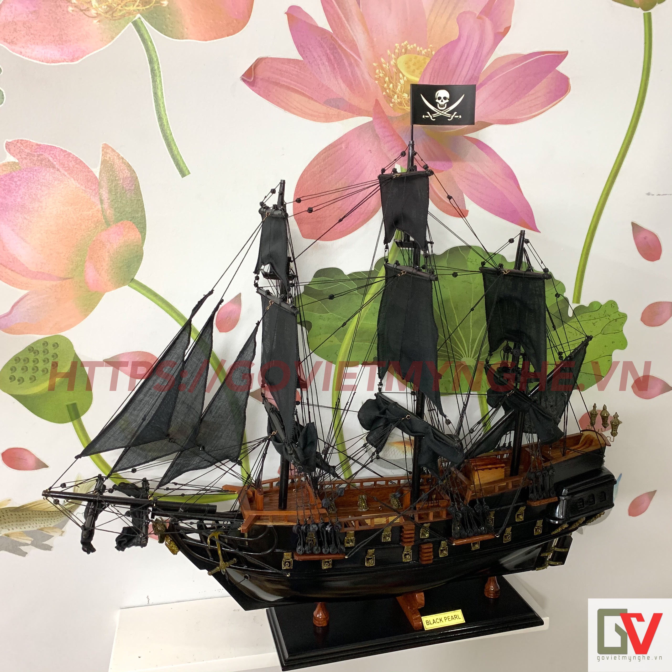 Mô hình thuyền cướp biển Pirate Black Pearl - chiều dài 55cm