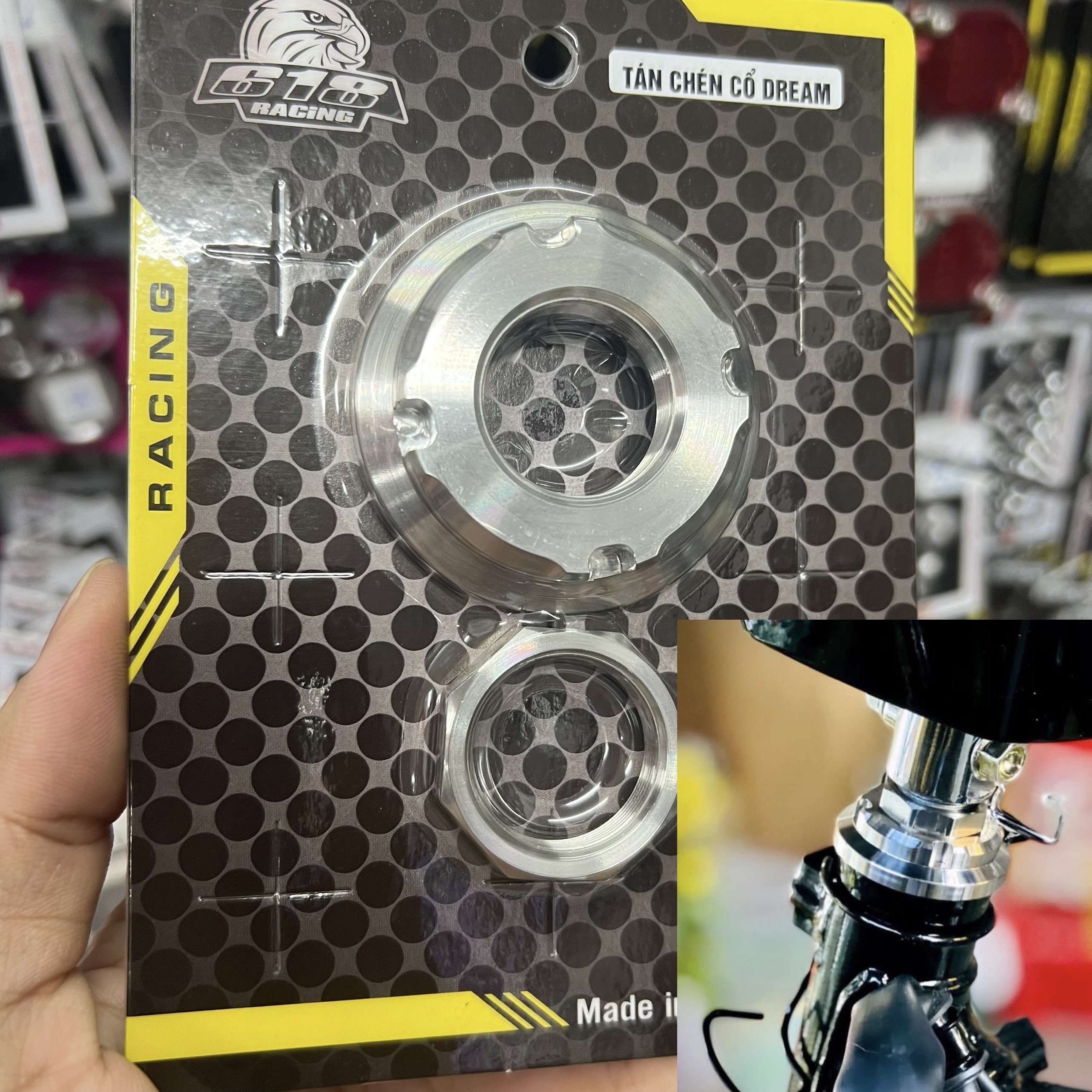 Tán chén cổ dành cho Dream, Wave, Future Inox 304 - 618