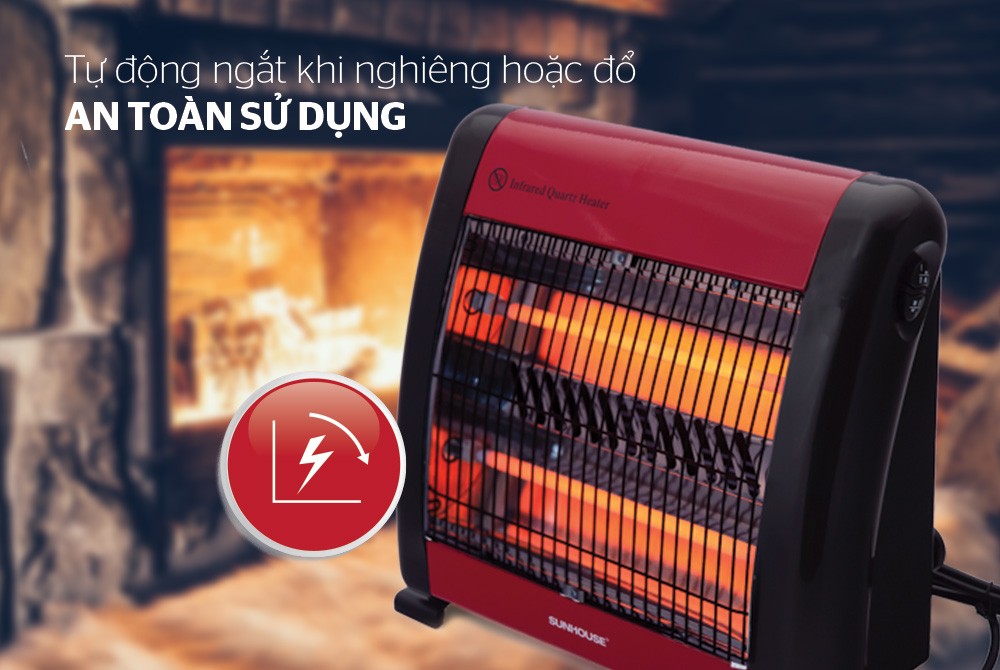 Sưởi Điện Hồng Ngoại SUNHOUSE SHD7013 800W- Hàng chính hãng