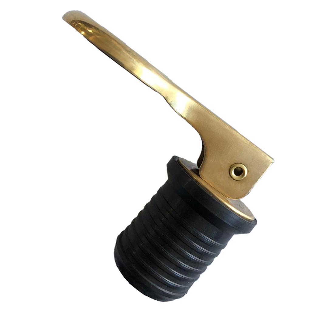 2x Brass Plated Snap Handle for Boats with Drain Screw 1 "25mm