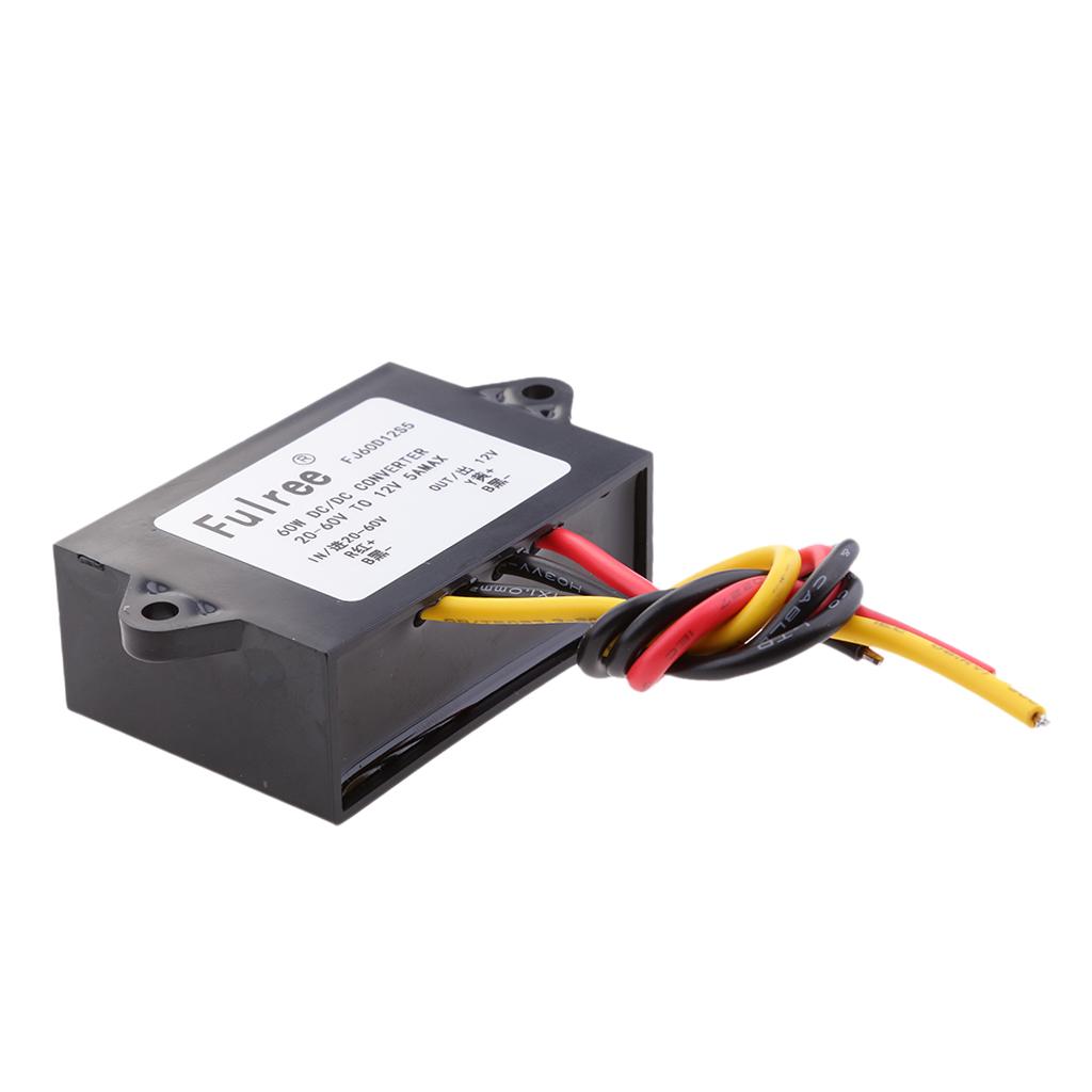 DC DC Step Down Converter Buck Module 20V-60V to 12V 5A 60W Output Power Adapter